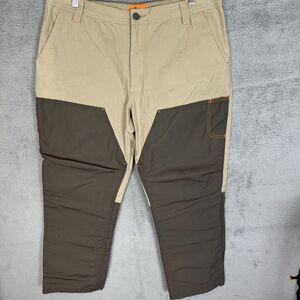 S Field & Stream Brush Guard Pants Mens 38x30 Hunting Fishing Outdoors Tan Brown